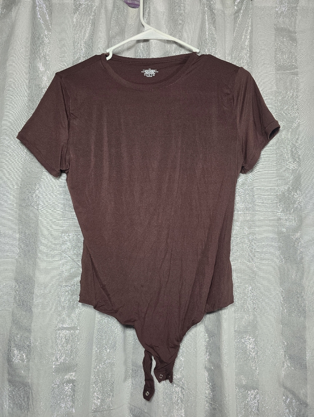 Women's Brown Short-Sleeve Bodysuit